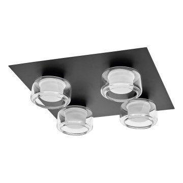 Ledvance - LED Kopalniška stropna svetilka ORBIS FLAME 4xLED/5,5W/230V 3000/4000K IP44 črna