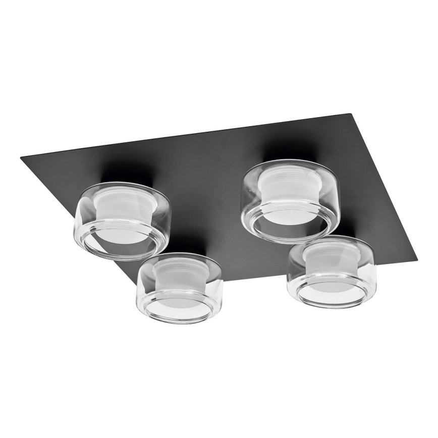 Ledvance - LED Kopalniška stropna svetilka ORBIS FLAME 4xLED/5,5W/230V 3000/4000K IP44 črna