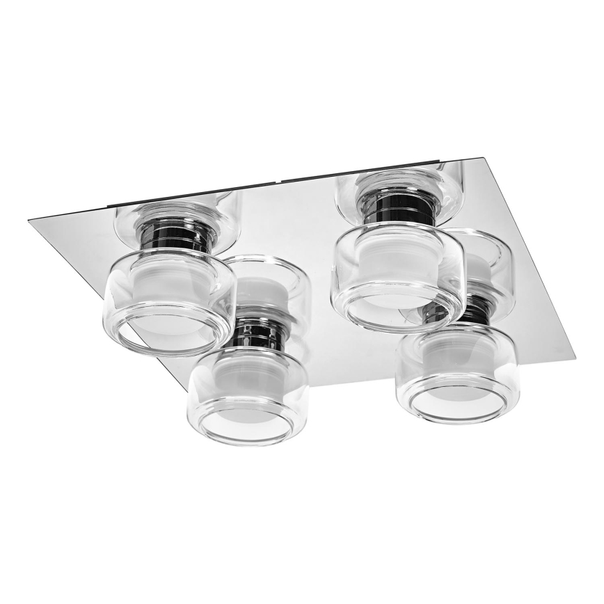 Ledvance - LED Kopalniška stropna svetilka ORBIS FLAME 4xLED/5,5W/230V 3000/4000K IP44 krom