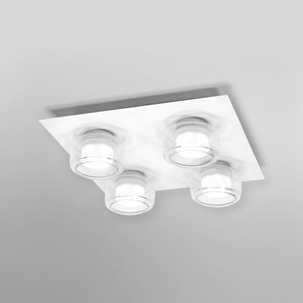 Ledvance - LED Kopalniška stropna svetilka ORBIS FLAME 4xLED/5,5W/230V 3000/4000K IP44 bela