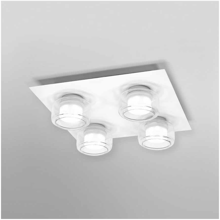 Ledvance - LED Kopalniška stropna svetilka ORBIS FLAME 4xLED/5,5W/230V 3000/4000K IP44 bela