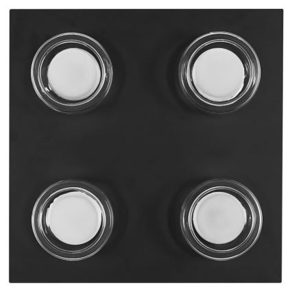 Ledvance - LED Kopalniška stropna svetilka ORBIS FLAME 4xLED/5,5W/230V 3000/4000K IP44 črna