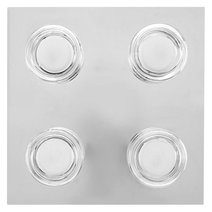Ledvance - LED Kopalniška stropna svetilka ORBIS FLAME 4xLED/5,5W/230V 3000/4000K IP44 krom