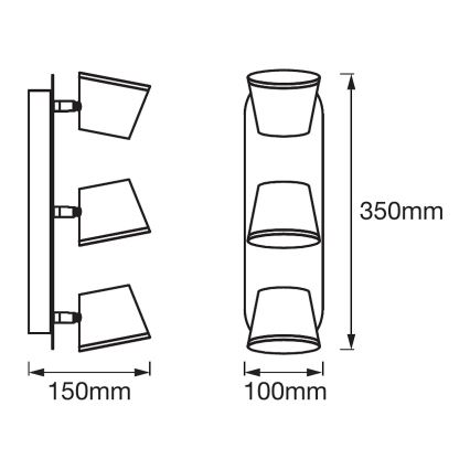 Ledvance - LED Kopalniški reflektor SPOT 3xLED/7W/230V IP44 3000/4000K CRI 90 Ra