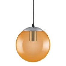 Ledvance - LED Lestenec na vrvici BUBBLE 1xE27/8W/230V oranžna d. 20 cm