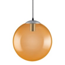 Ledvance - LED Lestenec na vrvici BUBBLE 1xE27/8W/230V oranžna d. 30 cm