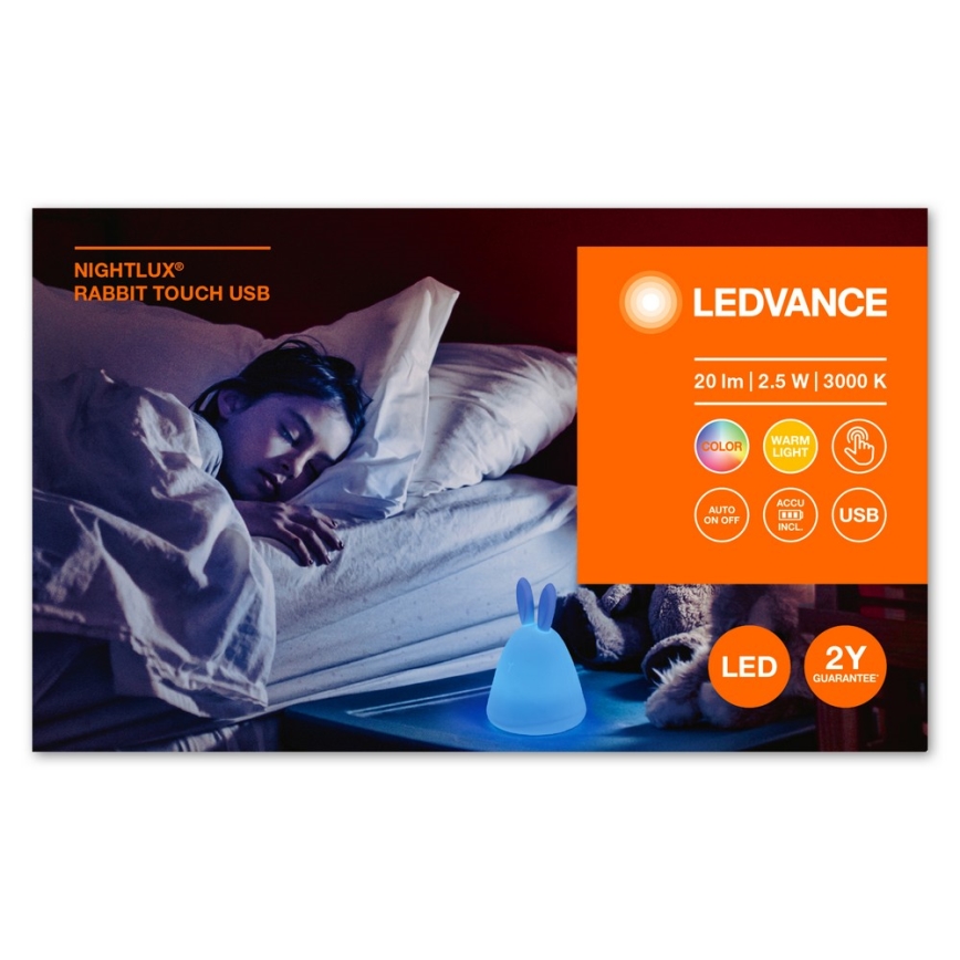 Ledvance - LED Na dotik otroški noč mala svetilka TOUCH LED/2,5W/5V 1200 mAh