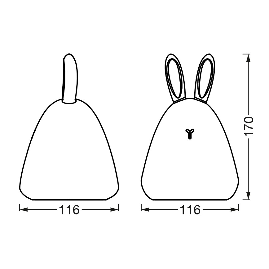 Ledvance - LED Na dotik otroški noč mala svetilka TOUCH LED/2,5W/5V 1200 mAh