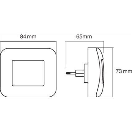 Ledvance - LED Nočna luč s senzorjem LUNETTA LED/0,2W/230V 3000K