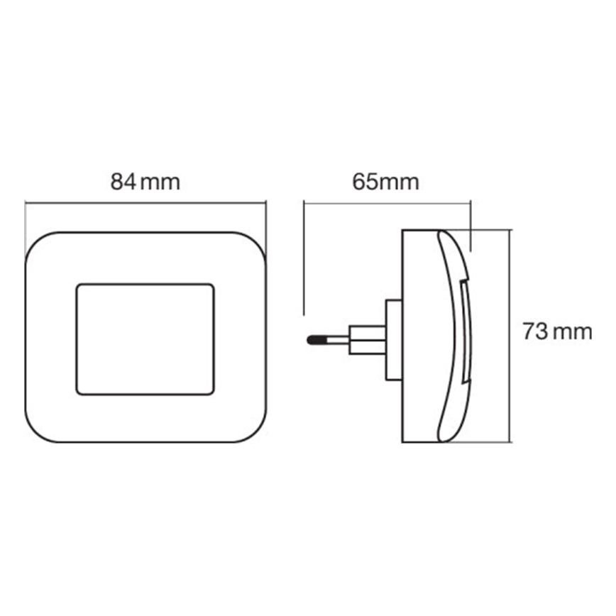 Ledvance - LED Nočna luč s senzorjem LUNETTA LED/0,2W/230V 3000K
