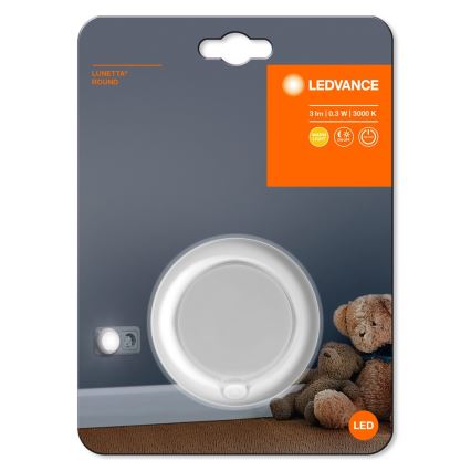 Ledvance - LED Nočna luč s senzorjem LUNETTA LED/0,3W/230V 3000K