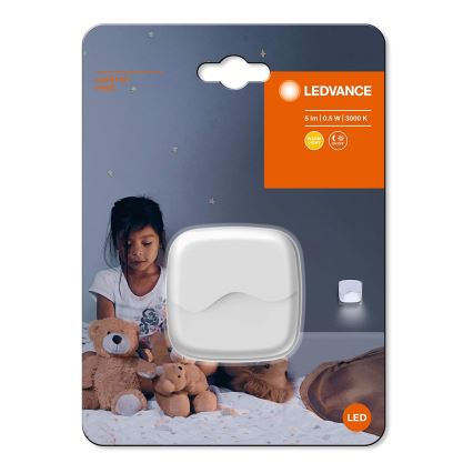 Ledvance - LED Nočna luč s senzorjem za vtičnico LUNETTA LED/0,5W/230V 3000K