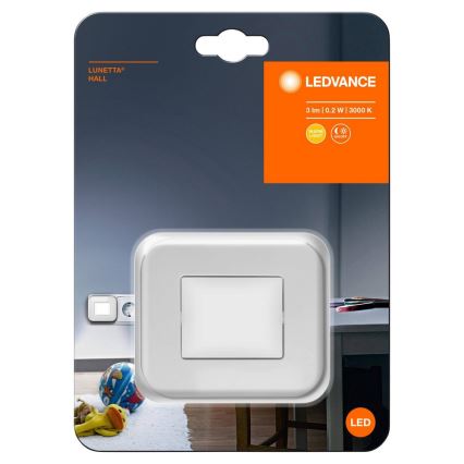 Ledvance - LED nočna svetilka s senzorjem mraka LUNETTA LED/0,2W/230V 3000K
