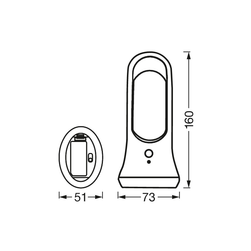 Ledvance - LED Orientacijska svetilka s senzorjem MOBILE LED/0,7W/4xAAA