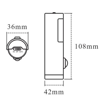 Ledvance - LED Orientacijska svetilka s senzorjem NIGHTLUX LED/0,35W/3xAAA IP54