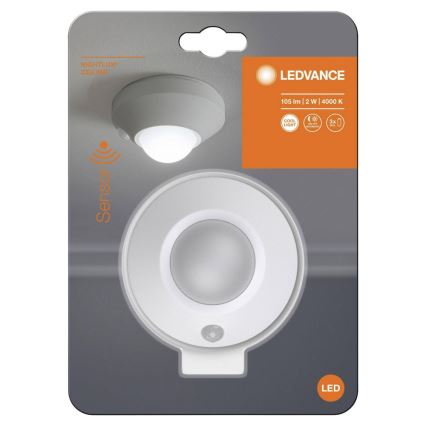 Ledvance - LED Orientacijska svetilka s senzorjem NIGHTLUX LED/1,7W/3xAA 4000K