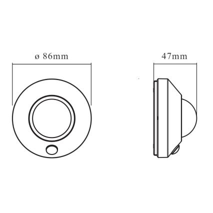 Ledvance - LED Orientacijska svetilka s senzorjem NIGHTLUX LED/1,7W/3xAA 4000K