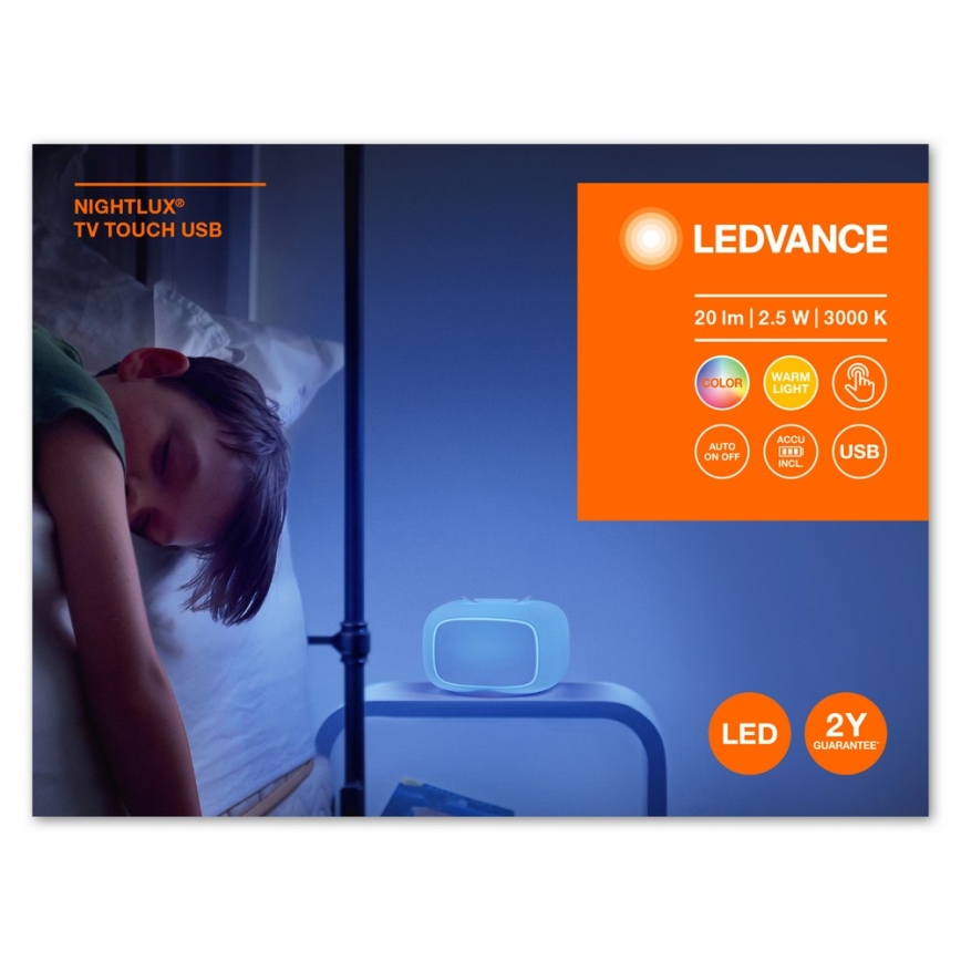 Ledvance - LED Otroška nočna svetilka na dotik TOUCH LED/2,5W/5V