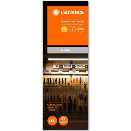 Ledvance - LED Podelementna svetilka s senzorjem BATTEN LED/14W/230V 120 cm