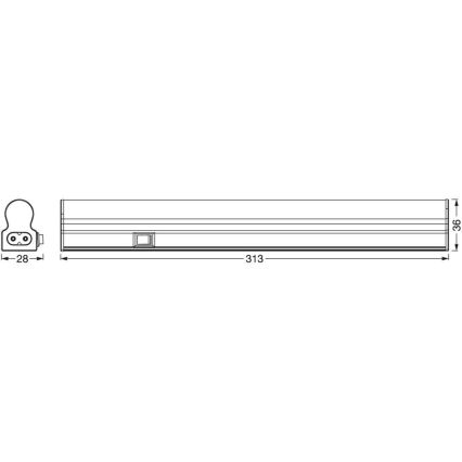 Ledvance - LED Podelementna svetilka s senzorjem BATTEN LED/4W/230V 32 cm