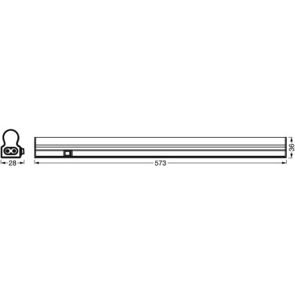 Ledvance - LED Podelementna svetilka s senzorjem BATTEN LED/8W/230V 60 cm