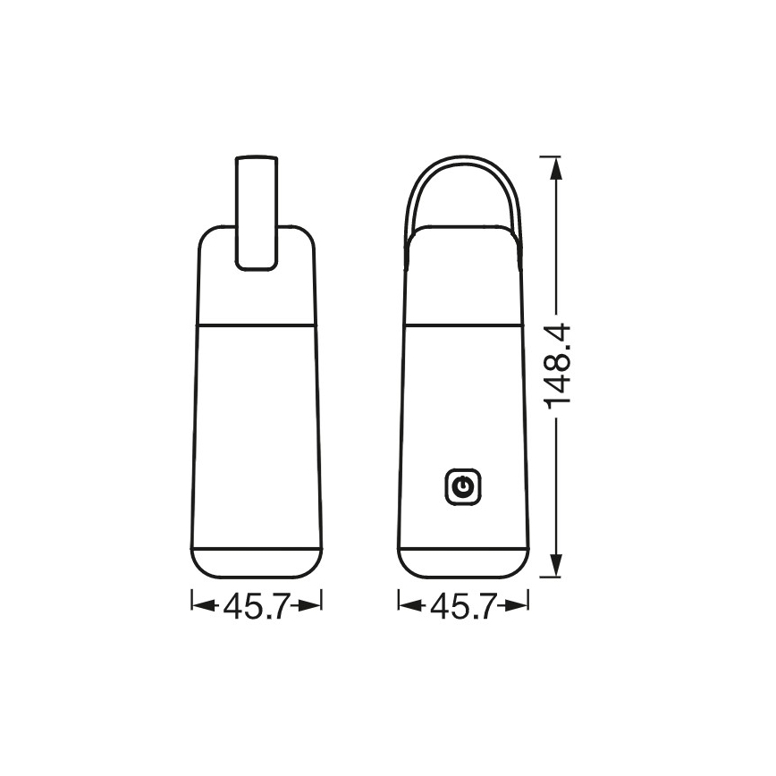 Ledvance - LED Power bank s funkcijo svetilke MOBILE LED/0,5W/5V 1800 mAh 2xUSB
