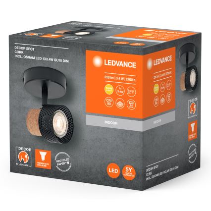 Ledvance - LED Reflektor DECOR CORK 1xGU10/3,4W/230V