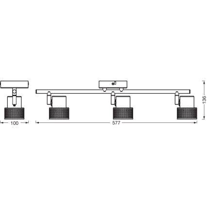 Ledvance - LED Reflektor DECOR CORK 3xGU10/3,4W/230V