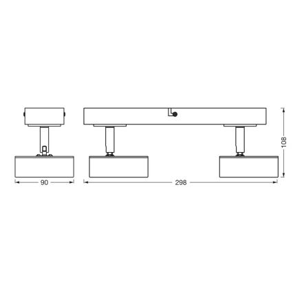 Ledvance - LED Reflektor DECOR PLUTO 2xLED/4,8W/230V