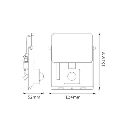 Ledvance - LED reflektor z zaznavalnikom gibanja in senzorjem mraka FLOODLIGHT LED/20W/230V 4000K IP65