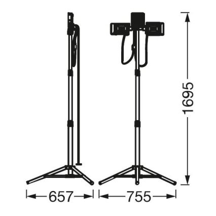 Ledvance - LED Reflektor s stojalom TRIPOD 1xLED/30W/230V + 2xLED/5W IP65