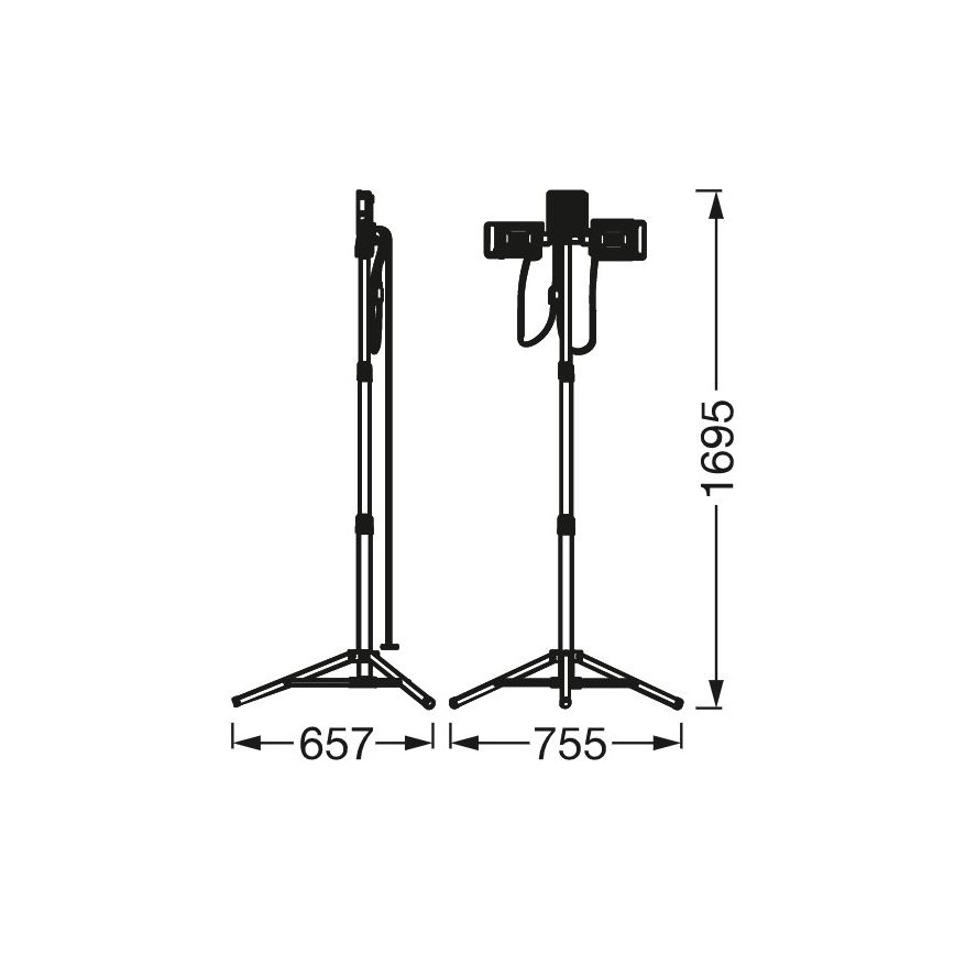 Ledvance - LED Reflektor s stojalom TRIPOD 1xLED/30W/230V + 2xLED/5W IP65