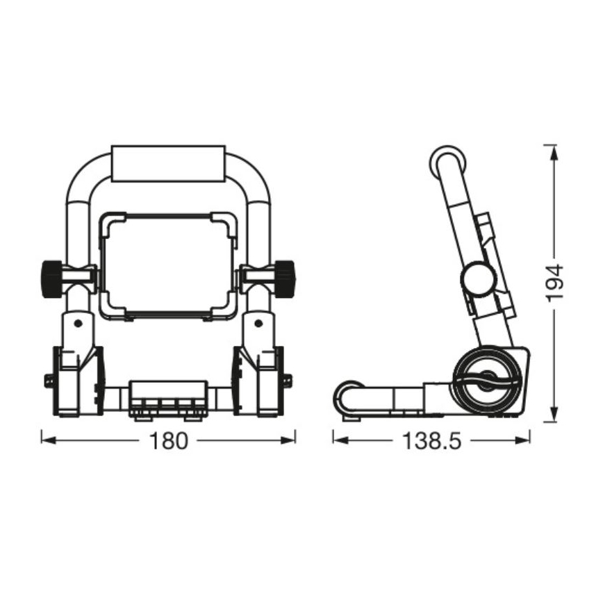 Ledvance - LED Zunanji reflektor WORKLIGHT R-STAND LED/10W/230V 6500K IP65