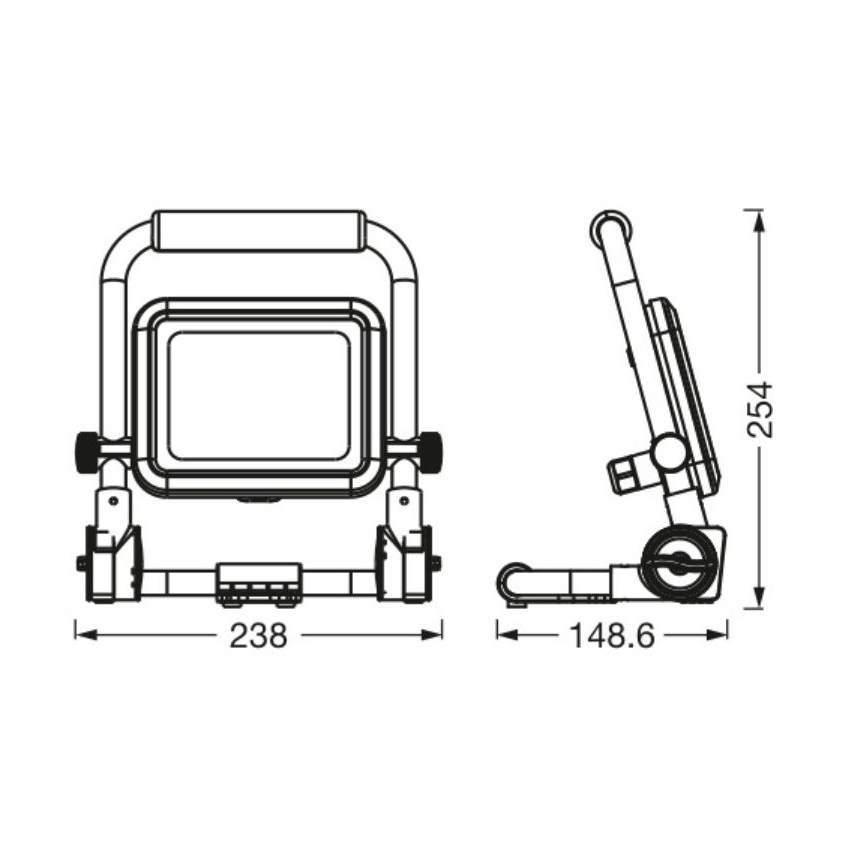 Ledvance - LED Zunanji reflektor WORKLIGHT R-STAND LED/20W/230V 6500K IP54