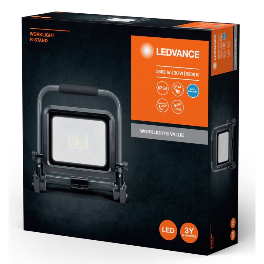 Ledvance - LED Zunanji reflektor WORKLIGHT R-STAND LED/30W/230V 6500K IP54