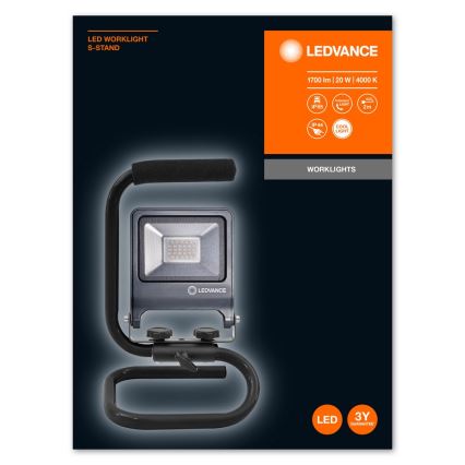 Ledvance - LED Reflektor z držalom S-STAND LED/20W/230V IP65