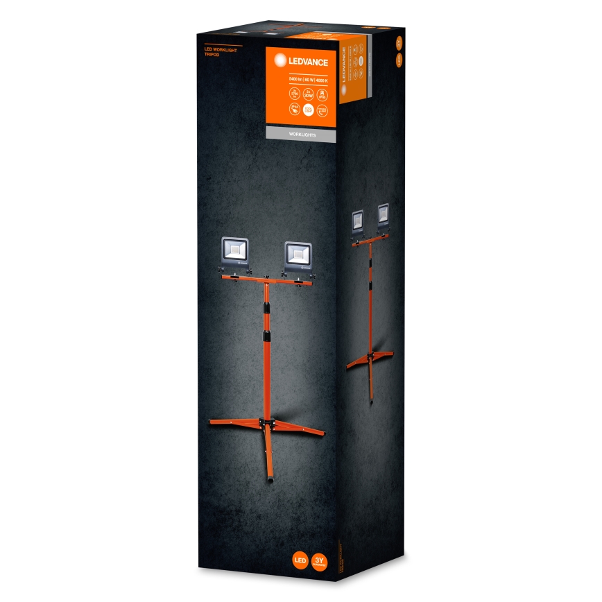 Ledvance - LED Reflektor z držalom TRIPOD 2xLED/30W/230V IP65
