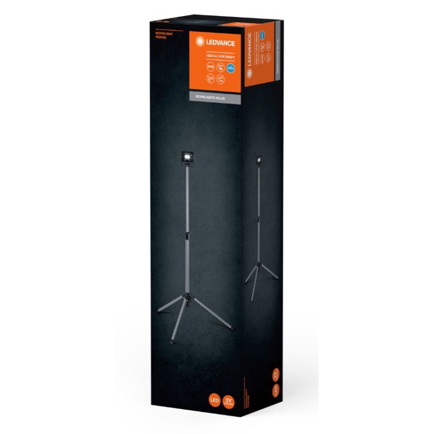 Ledvance - LED Zunanji reflektor z držajem WORKLIGHT TRIPOD LED/10W/230V 6500K IP65