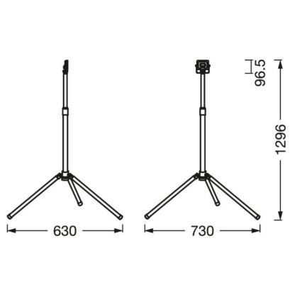 Ledvance - LED Zunanji reflektor z držajem WORKLIGHT TRIPOD LED/10W/230V 6500K IP65