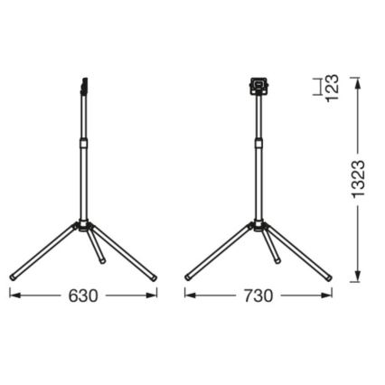 Ledvance - LED Zunanji reflektor z držalom WORKLIGHT TRIPOD LED/20W/230V 6500K IP65