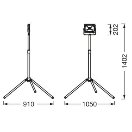 Ledvance - LED Zunanji reflektor z holder WORKLIGHT TRIPOD LED/30W/230V 6500K IP65