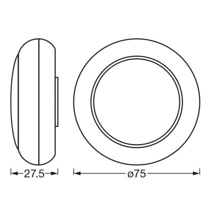 Ledvance - LED RGB Orientacijska svetilka na dotik DOT-IT LED/0,2W/4,5V