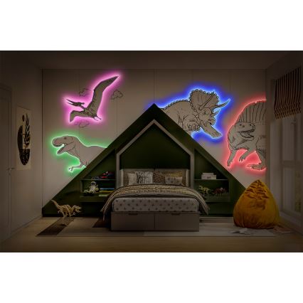 Ledvance - LED RGB zatemljiv trak FLEX 5 m LED/10W/230V + daljinski upravljalnik