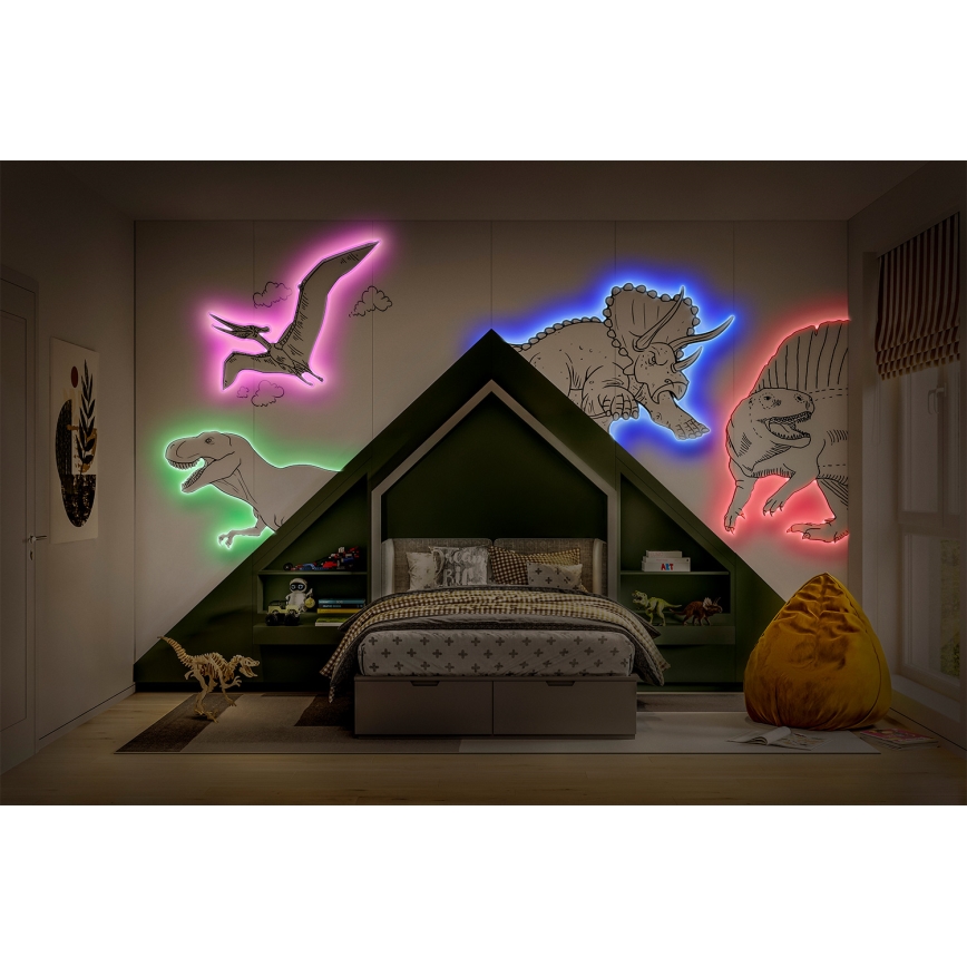 Ledvance - LED RGB zatemljiv trak FLEX 5 m LED/10W/230V + daljinski upravljalnik