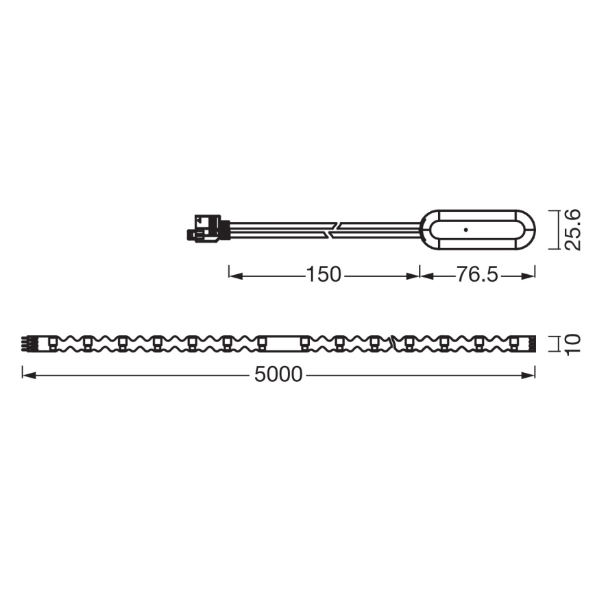 Ledvance - LED RGB zatemljiv trak FLEX 5 m LED/10W/230V + daljinski upravljalnik