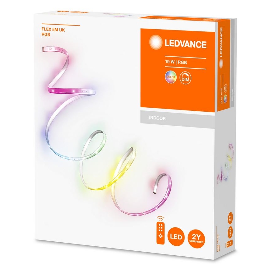 Ledvance - LED RGB Zatemnitveni trak FLEX 5m LED/19W/230V + Daljinski upravljalnik