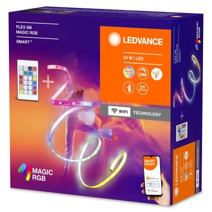 Ledvance - LED RGB Zatemnitveni trak SMART+ MAGIC FLEX 5m LED/24W/230V Wi-Fi + Daljinski upravljalnik