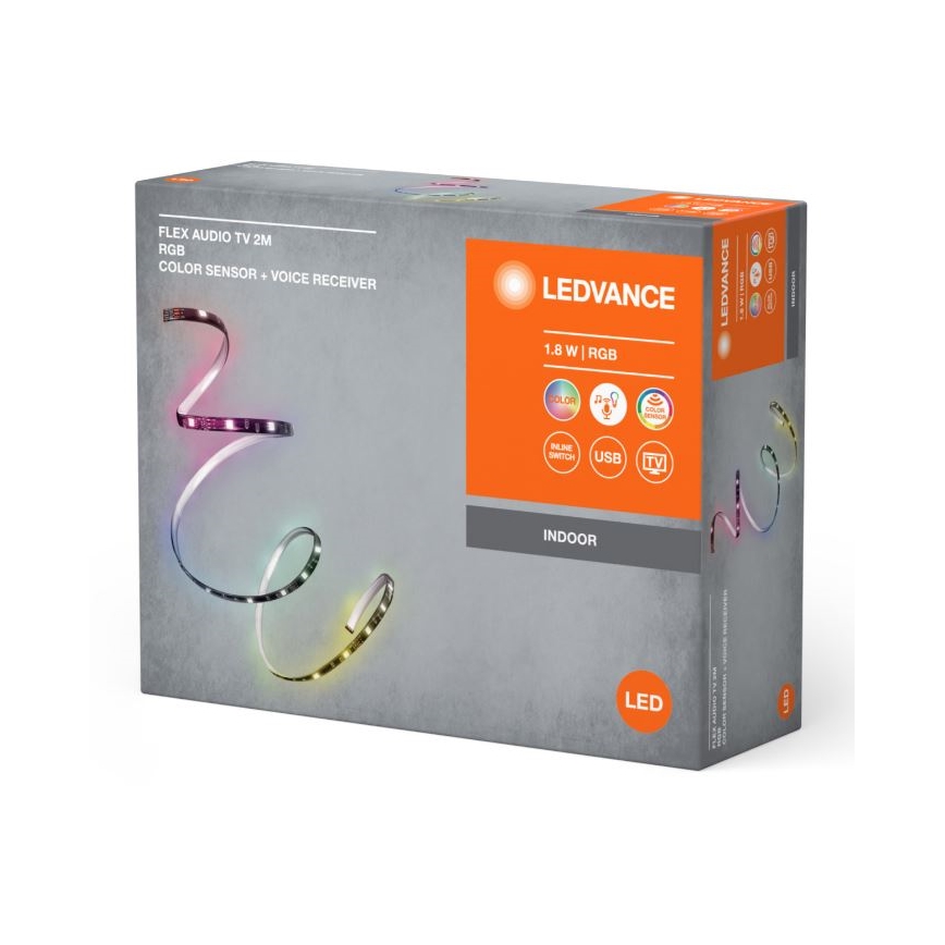 Ledvance - LED RGB Zatemnitveni trak za TV s senzorjem FLEX AUDIO 2m LED/1,8W/5V