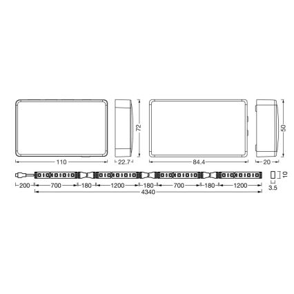 Ledvance - LED RGB Zatemnitveni trak za TV SYNCH BOX FLEX SMART+ MAGIC 4,5m LED/18W/230V Wi-Fi