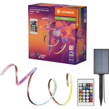 Ledvance - LED RGB zatemnjiv solarni trak FLEX MAGIC 5m LED/1,6W/5V + daljinski upravljalnik